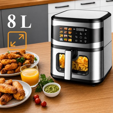 30x Frytkownica Beztłuszczowa Air Fryer 8L Frytownica 1700W 12 Programów Mocna