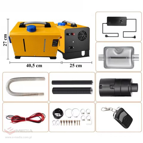 30 x Nagrzewnica Spalinowa Dmuchawa Olejowa Ogrzewanie Postojowe 8Kw 12/24V Zestaw