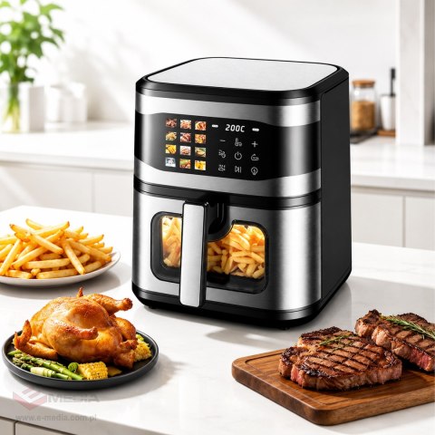 Frytkownica Beztłuszczowa Air Fryer 8L Frytownica 1700W 12 Programów Mocna
