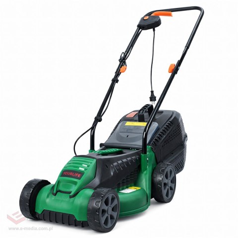 24X Kosiarka Elektryczna Lekka Mocna do Koszenia Trawy Duży Kosz 30L 1600W 32cm
