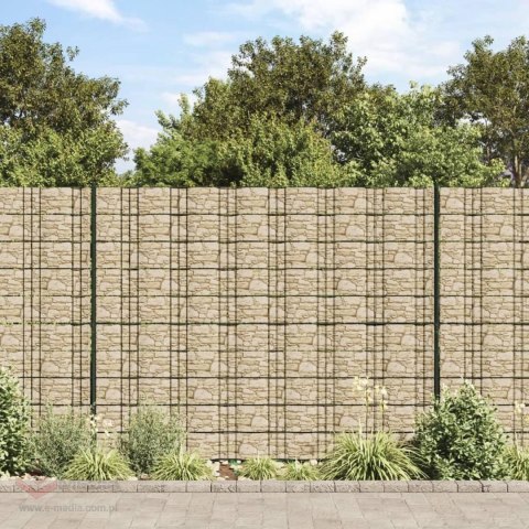 336 x Taśma Ogrodzeniowa 19cm x 35m Osłona Panelowa na Ogrodzenie Płot UV Kamień