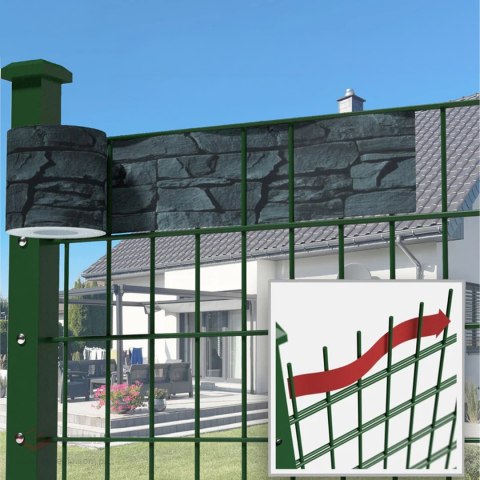 336 x Taśma Ogrodzeniowa 19cm x 35m Osłona Panelowa na Ogrodzenie Płot UV Stone
