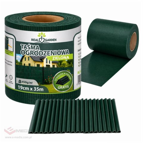 336 x Taśma Ogrodzeniowa 19cm x 35m Osłona Panelowa na Ogrodzenie Płot UV Zielona