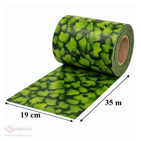 4 x Taśma Ogrodzeniowa 19cm x 35m Osłona Panelowa na Ogrodzenie Płot UV Liście