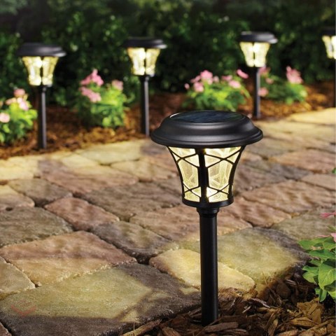 Zestaw Lamp Lampy Ogrodowe Solarne Wbijane Wodoodporne 40cm Zewnętrzne 8szt.