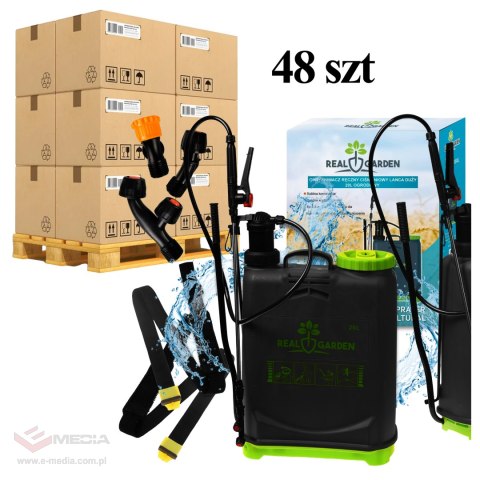 48 x Opryskiwacz 20L Ciśnieniowy Plecakowy Ogrodowy Zraszacz + Lejca + Dysze - Paleta