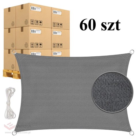 60x Zagiel Przeciwsłoneczny Parasol Ogrodowy Zacieniacz Prostokąt Markiza 4x5m