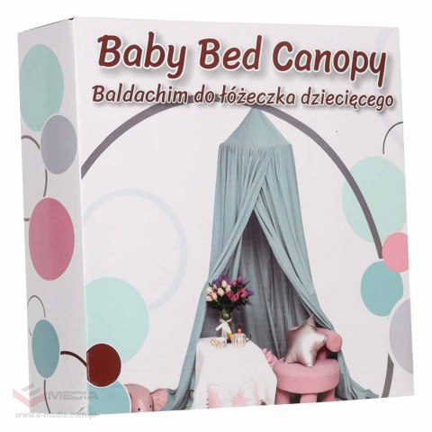 Baldachim dziecięcy nad łóżeczko kurtyna namiot tipi wiszący beżowy
