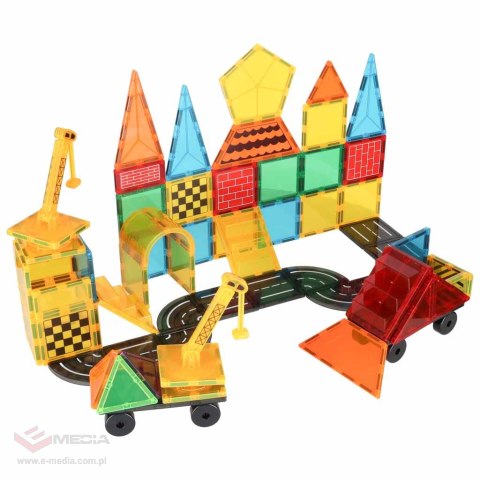 Klocki magnetyczne konstrukcyjne 3D budowa 90 elementów