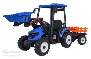 Pojazd MEGA Traktor D68 Z Przyczepką Niebieski