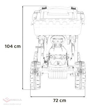 Pojazd MEGA Traktor D68 Z Przyczepką Niebieski