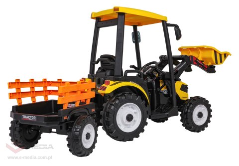 Pojazd MEGA Traktor D68 Z Przyczepką Żółty