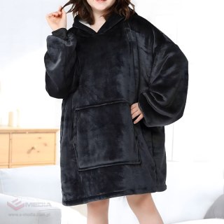 DUŻA BLUZA KOC KOCOBLUZA OVERSIZE GRUBA Z KAPTUREM SZLAFROK DAMSKA MĘSKA