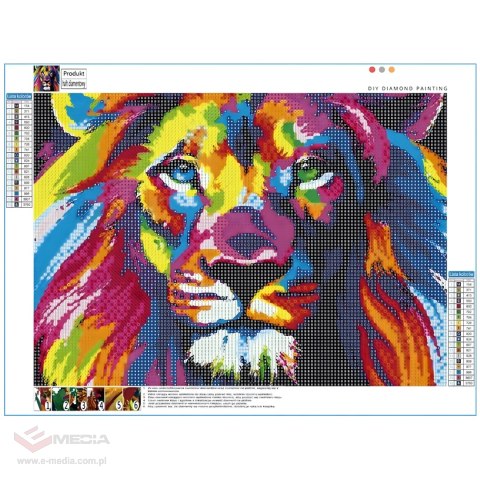 HAFT DIAMENTOWY DUŻY 120x60 Diamond Painting Mozaika Diamentowa XXL ZESTAW