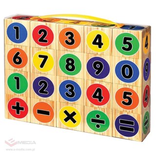 KLOCKI EDUKACYJNE PIANKOWE NAUKA MATEMATYKI DLA DZIECI 20 ELE.