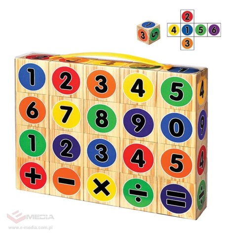 KLOCKI EDUKACYJNE PIANKOWE NAUKA MATEMATYKI DLA DZIECI 20 ELE.