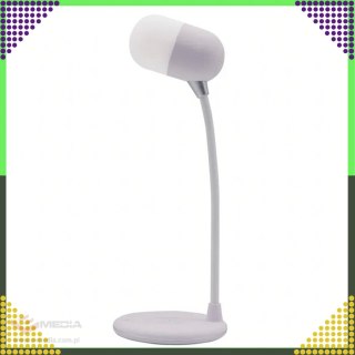 Lampka Biurkowa Nocna Ładowarka Indukcyjna Głośnik Bluetooth Szkolna Nauka
