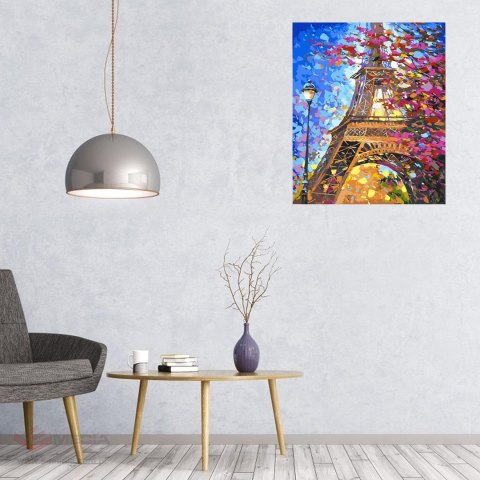 MALOWANIE PO NUMERACH OBRAZ Z RAMĄ DIY ZESTAW PĘDZLE FARBY PŁÓTNO 30x40