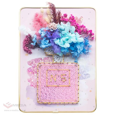 ZESTAW KREATYWNY DO STRING ART PRZEPLATANKA HAFT OBRAZ LED W RAMCE 21x30 CM