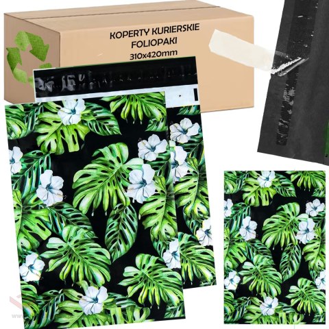 FOLIOPAKI KURIERSKIE MOCNE KOPERTY FOLIOWE 310X420 DŻUNGLA 50szt