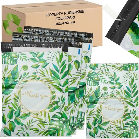 FOLIOPAKI KURIERSKIE MOCNE KOPERTY FOLIOWE 310X420 THANK YOU 50szt