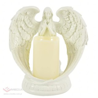 Figurka Dekoracyjna Świecznik Świeca Ozdoba Anioł Aniołek Led Święta Ogród 21cm
