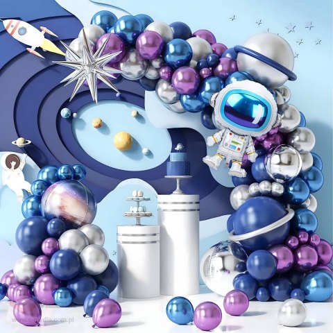 Girlanda Balonowa Zestaw Balonów na Urodziny Astronauta 108 ele