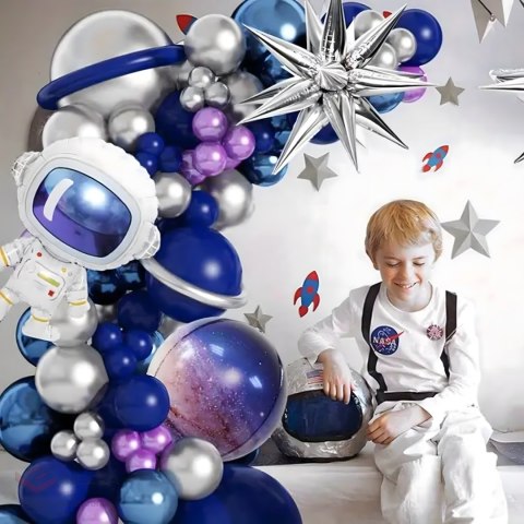 Girlanda Balonowa Zestaw Balonów na Urodziny Astronauta 108 ele