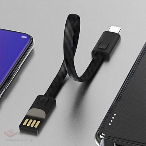 Kabel Ładowarka Brelok Smycz do Danych USB-C - USB-A Szybkie Ładowanie