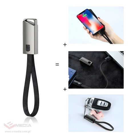 Kabel Ładowarka Brelok Smycz do Danych USB-C - USB-A Szybkie Ładowanie