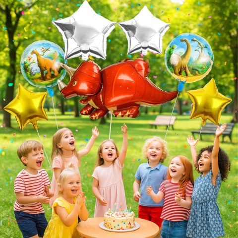 Zestaw Balonów Urodzinowych Dinozaur na Urodziny Urodzinowe Przyjęcia 5 szt