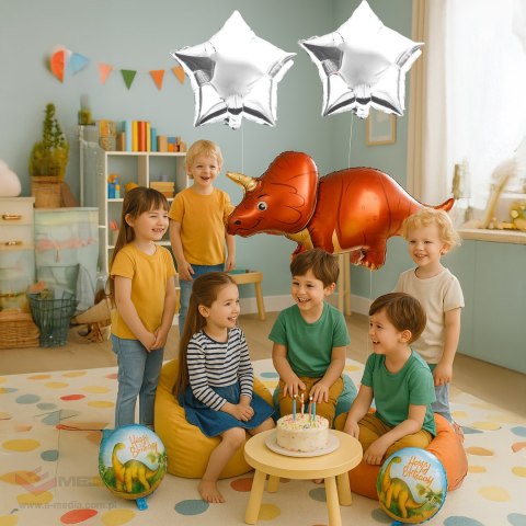 Zestaw Balonów Urodzinowych Dinozaur na Urodziny Urodzinowe Przyjęcia 5 szt