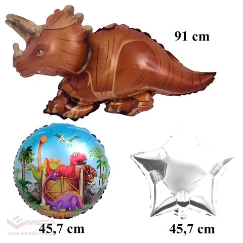 Zestaw Balonów Urodzinowych Dinozaur na Urodziny Urodzinowe Przyjęcia 5 szt