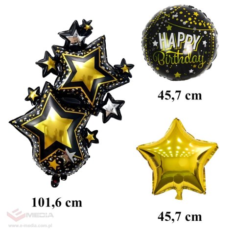 Zestaw Balonów Urodzinowych Happy Birthday Duże 5 szt