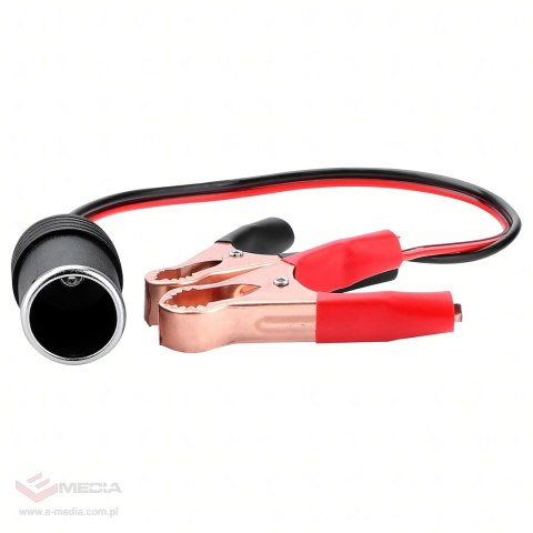 Adapter Przejściówka Gniazda Zapalniczki z Wyjściem na Krokodylki 12V 24V