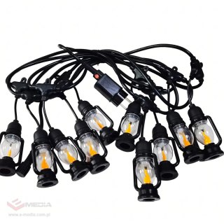 Girlanda Swietlna Lampki Dekoracyjne Led 10 szt Latarenki Ogrodowe 10cm 5m