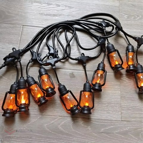 Girlanda Swietlna Lampki Dekoracyjne Led 10 szt Latarenki Ogrodowe 10cm 5m
