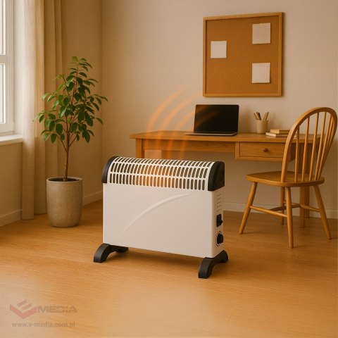 Grzejnik Elektryczny Konwektorowy 2000W Farelka Energoosczędny Termostat