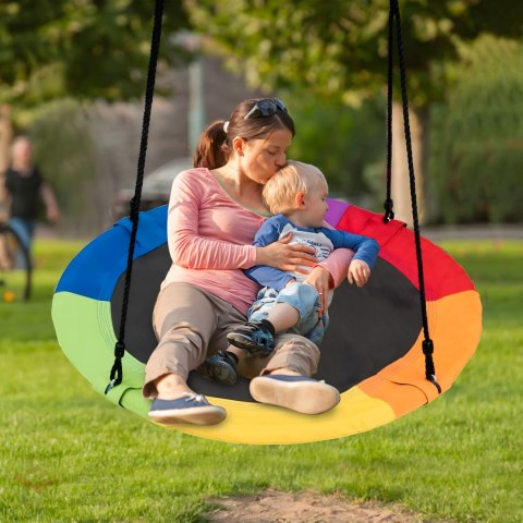 Huśtawka Ogrodowa Duża 100 cm Bocianie Gniazdo dla Dzieci Stelaż Hamak