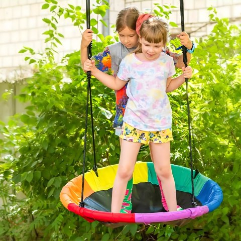 Huśtawka Ogrodowa Duża 100 cm Bocianie Gniazdo dla Dzieci Stelaż Hamak