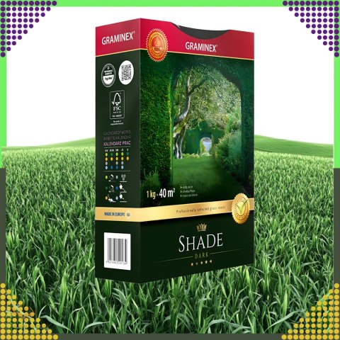 Premium Trawa Nasiona Mieszanka SHADE 1kg 40m Zaciemnione Miejsca do Cienia