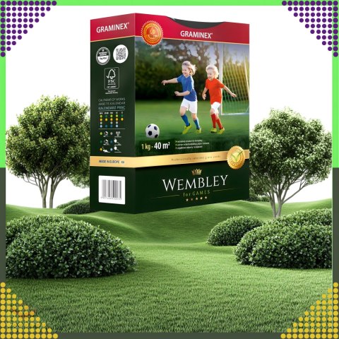 Premium Trawa sportowa sportowa boiskowa WEMBLEY 1kg 40m trawnik sportowy