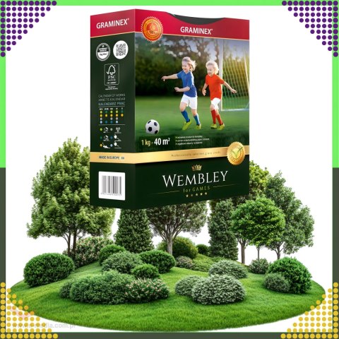 Premium Trawa sportowa sportowa boiskowa WEMBLEY 1kg 40m trawnik sportowy