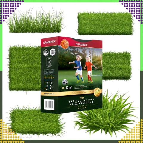 Premium Trawa sportowa sportowa boiskowa WEMBLEY 1kg 40m trawnik sportowy