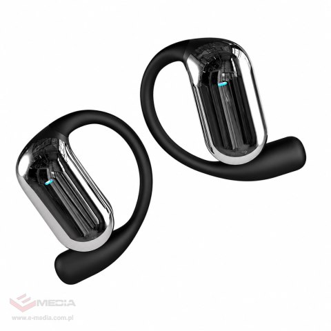Słuchawki Bezprzewodowe Douszne Bluetooth Etui Powerbank Tłumacz AI Czarne