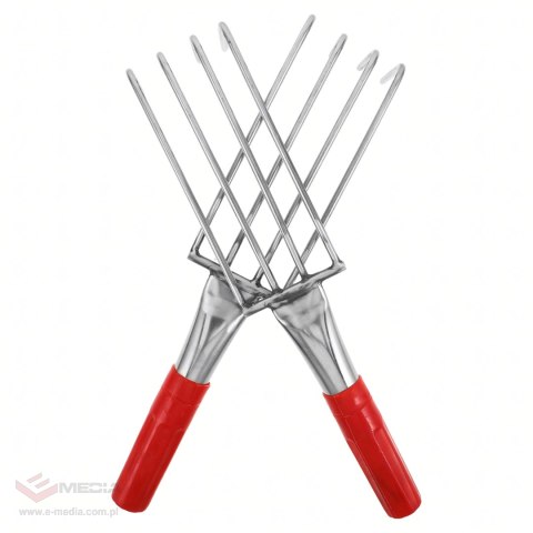 Grabki Ogrodowe Ogrodnicze Metalowe Pazurki do Grabienia Spulchniania 4 Zębne 32 cm