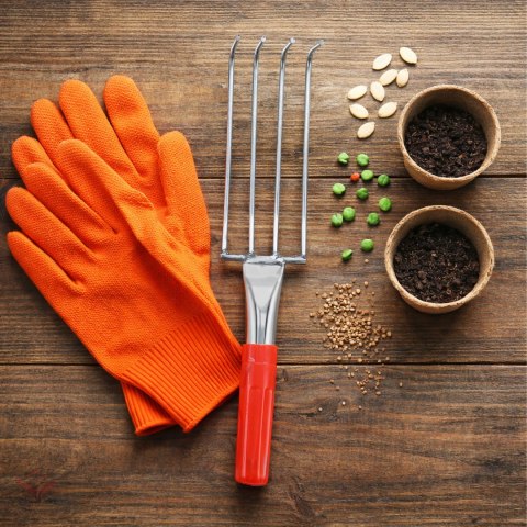 Grabki Ogrodowe Ogrodnicze Metalowe Pazurki do Grabienia Spulchniania 4 Zębne 32 cm
