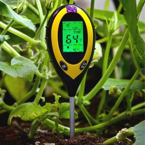 Kwasomierz Tester Gleby Ziemi Podłoża Ph Ziemi 4w1 Miernik Temperatura