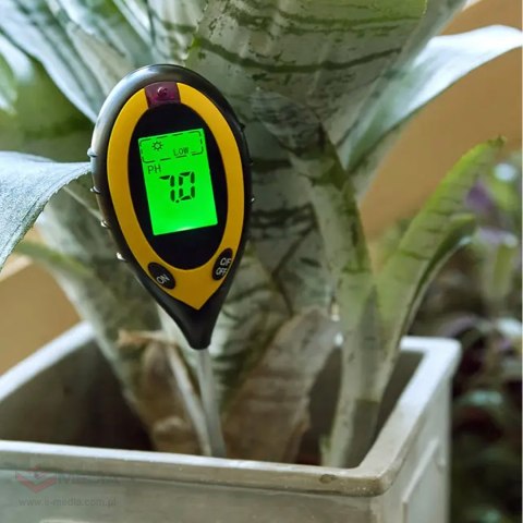 Kwasomierz Tester Gleby Ziemi Podłoża Ph Ziemi 4w1 Miernik Temperatura
