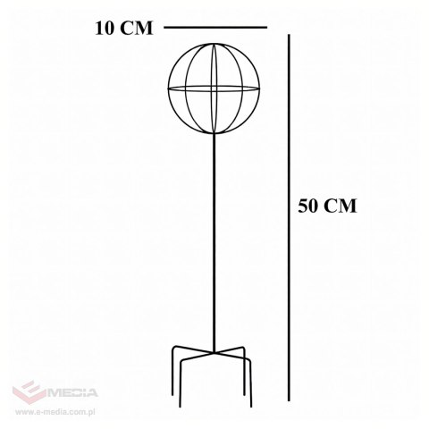 Pergola Ogrodowa Tarasowa Metalowa Podpora do Pnączy Róż Kwiatów 50x10cm Czarna
